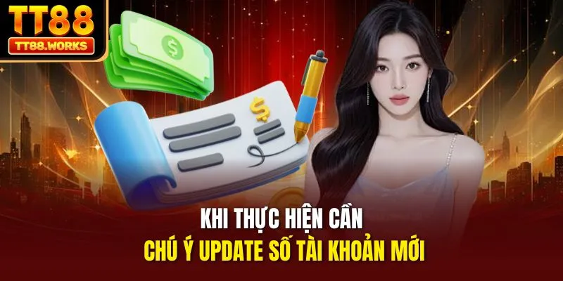 Khi thực hiện cần chú ý update số tài khoản mới