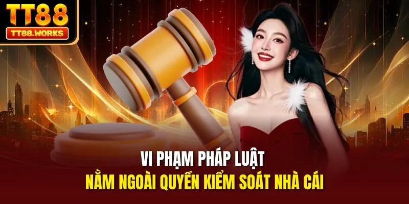 Vi phạm pháp luật nằm ngoài quyền kiểm soát nhà cái